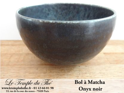 Bol à Matcha japonais Onyx noir