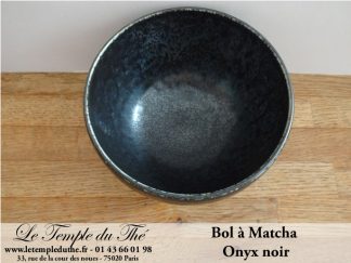 Bol à Matcha japonais Onyx noir