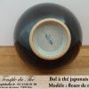Bol à thé noir en porcelaine du Japon fleurs de momiji – Image 3