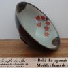 Bol à thé noir en porcelaine du Japon fleurs de momiji – Image 2
