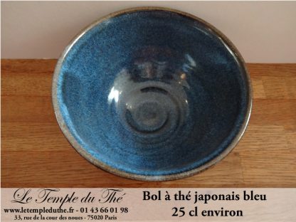 Bol à thé japonais bleu 25 cl