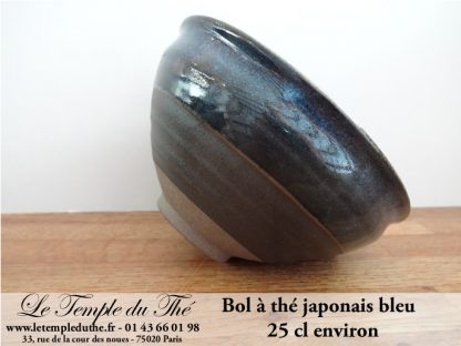 Bol à thé japonais bleu 25 cl