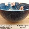 Coffret de 4 bols à thé du Japon bleu fleurs roses. Momoka – Image 2