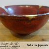 Bol du Japon rouge tacheté noir