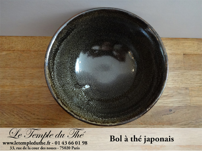 Bol à thé japonais SHIROKURO  Le Temple du Thé Paris Thé Bio Paris