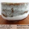 Bol à Matcha du Japon marron foncé et blanc – Image 4