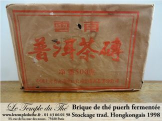 Brique de Puerh fermenté (shu) Pu'erh fermenté millésime 1998