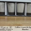 Coffret de 4 tasses à thé japonaises blanches – Image 4