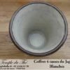 Coffret de 4 tasses à thé japonaises blanches – Image 3