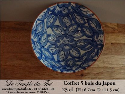 5 bols à thé du Japon de 25 cl