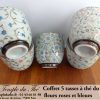Coffret de 5 tasses japonaises 10 cl fleurs roses et bleues – Image 3
