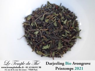 Darjeeling Bio printemps 2021 Jardin Avongrove. FF FTGFOP1