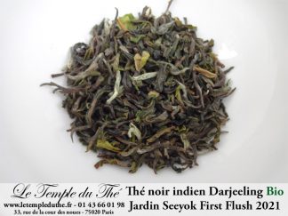 Darjeeling Jardin Seeyok bio première récolte printemps 2021. 2e cueillette