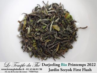 Darjeeling Jardin Seeyok bio première récolte printemps 2022