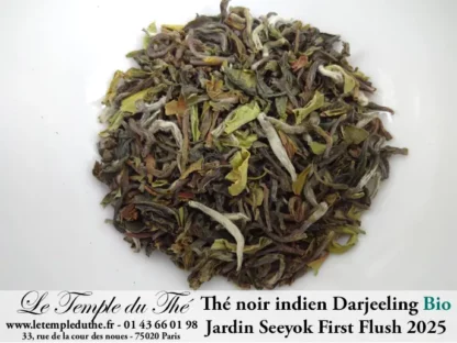 Darjeeling Jardin Seeyok bio première récolte printemps 2025