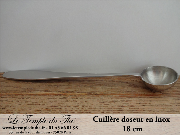 Cuillère doseur inox 18 cm  Le Temple du Thé Paris Thé Bio Paris