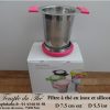 Filtre à thé en inox et silicone cerise. – Image 2
