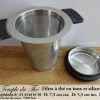Filtre à thé en inox et silicone noir – Image 3