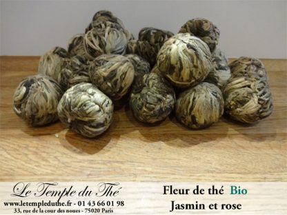 25 fleurs de thés Jasmin et rose BIO