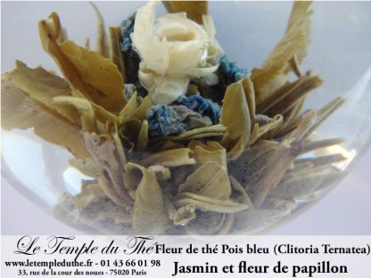 25 fleurs de thés Jasmin et Pois bleu