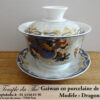 Gaiwan en porcelaine de Chine Dragon