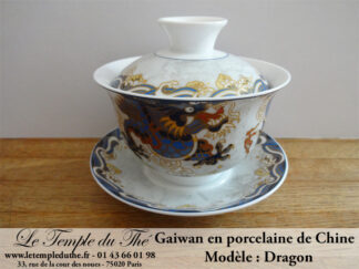 Gaiwan en porcelaine de Chine Dragon