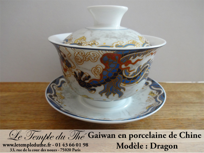 Gaiwan En Céramique Pour Thé Chinois - Service à Thé Avec Couvercle Et Soucoupe - 130 Ml - Artisanat Fait Main