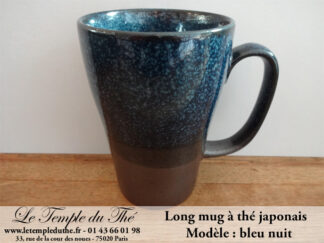 Long mug à thé japonais 35 cl modèle bleu nuit