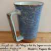 Long mug du Japon en céramique 35 cl vagues bleues – Image 3