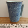 Long mug du Japon en céramique 35 cl vagues bleues – Image 2