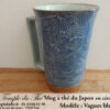 Long mug du Japon en céramique 35 cl vagues bleues