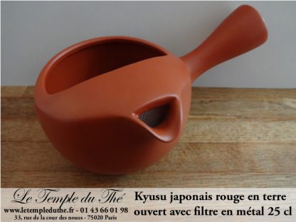 Kyusu japonais ouvert 25 cl rouge