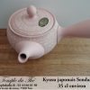 Kyusu japonais Sendan rose 35 cl en terre du Japon – Image 2