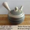 Kyusu théière du Japon beige/vert 30 cl