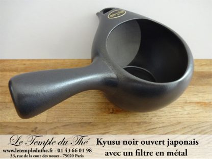 Kyusu noir japonais en terre ouvert 25 cl