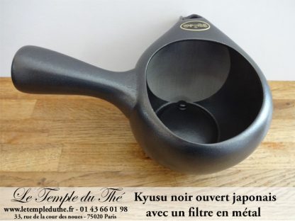 Kyusu noir japonais en terre ouvert 25 cl