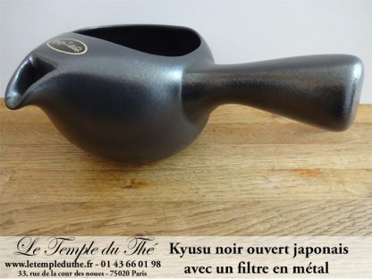 Kyusu noir japonais en terre ouvert 25 cl