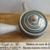 Kyusu en terre du Japon 35 cl rayures vertes foncés – Image 2