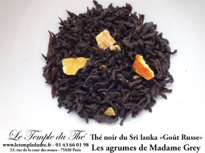 Thé noir du Sri Lanka aromatisé "goût russe" Les agrumes de Madame Grey