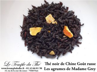 Thé noir aromatisé "goût russe" Les agrumes de Madame Grey