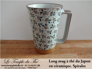 Long mug du Japon en céramique 35 cl. Spirales