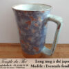 Long mug du Japon en céramique 35 cl. Éventails fond violet – Image 2
