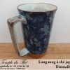 Long mug japonais en céramique 35 cl fleurs Éventails – Image 2