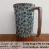 Long mug à thé du Japon en céramique 35 cl. Grandes fleurs – Image 2