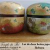 Deux boîtes à thé du Japon Ikebana