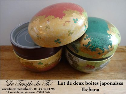 Deux boîtes à thé du Japon Ikebana