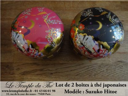 Deux boîtes à thé du Japon Suzuko Hitoe