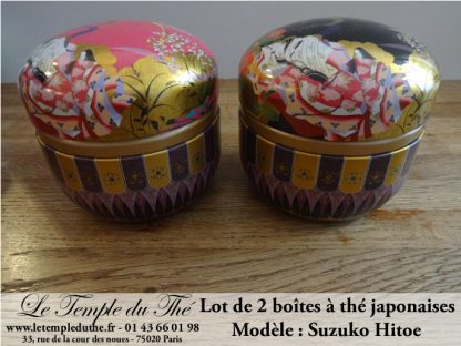 Deux boîtes à thé du Japon Suzuko Hitoe