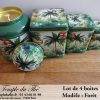 Lot de quatre boîtes modèle : Forêt