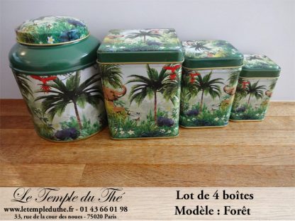 Lot de quatre boîtes modèle : Forêt